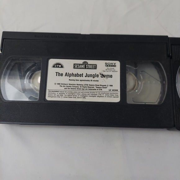 Vintage Sesame Street Learning About Numbers Letters 1986 Lot of 2 VHS Tapes - Picture 2 of 5